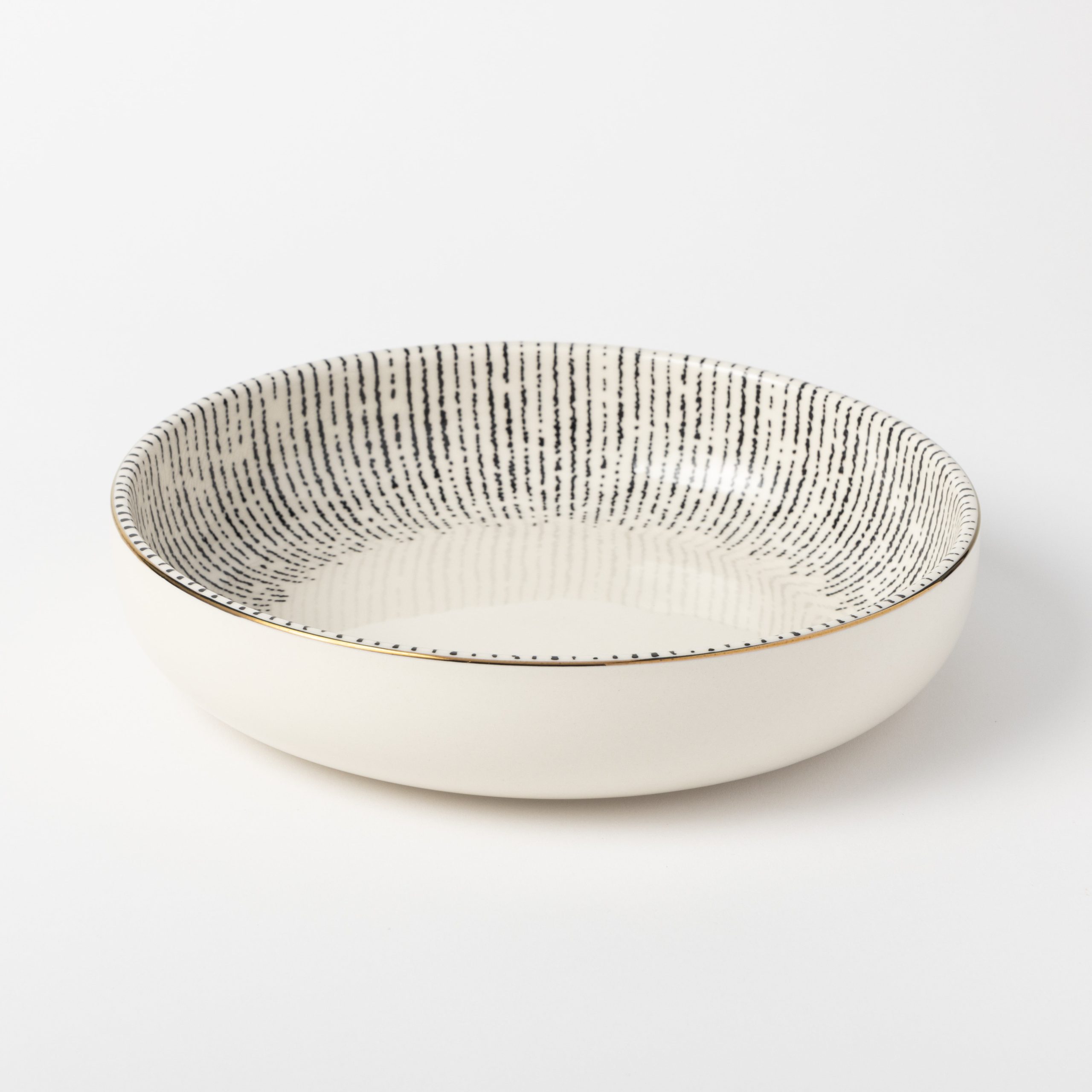 Riley Collection, 4 Pack Stoneware Low Bowls - Image 3