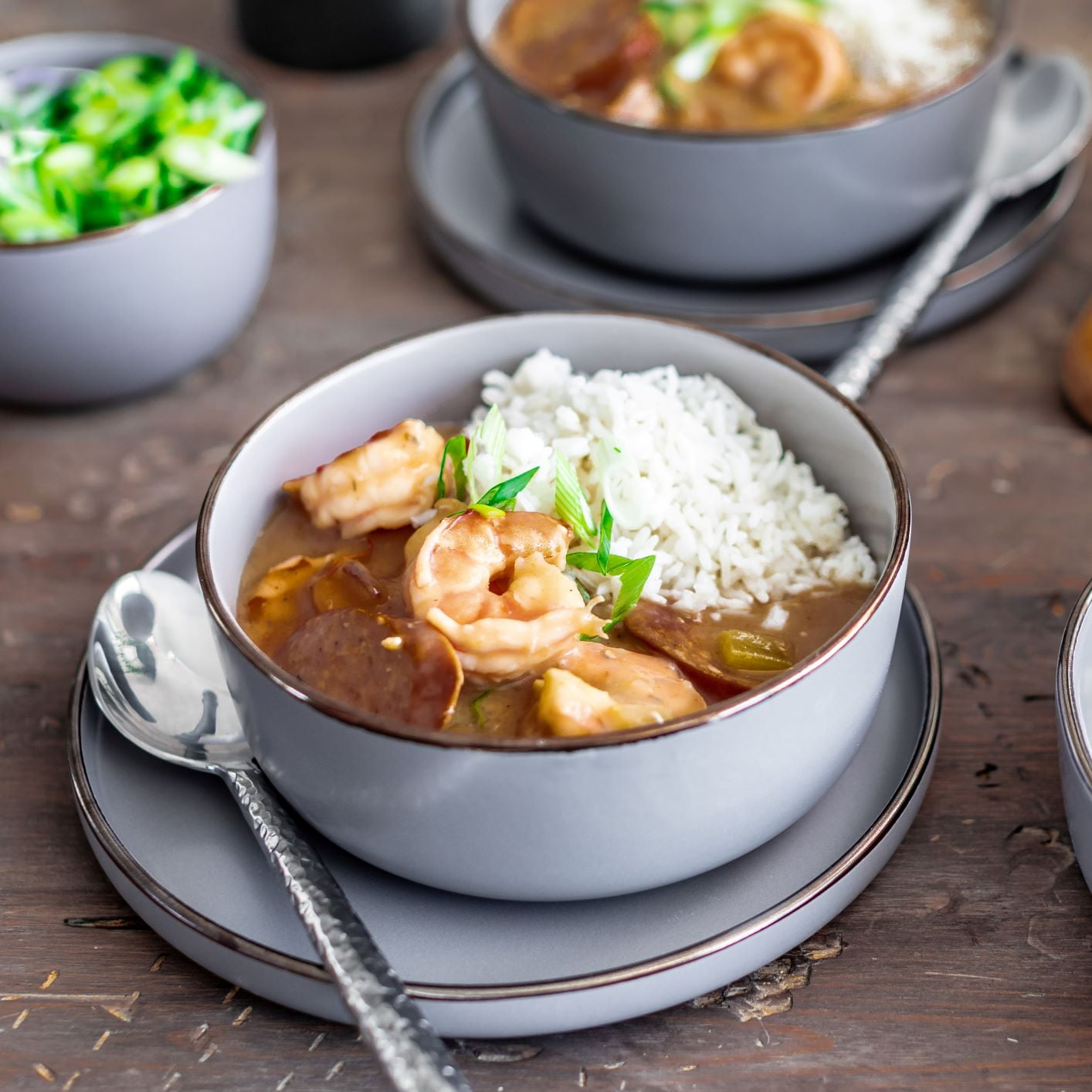 12-Piece Stoneware Dinnerware Set, Ava Collection - Image 2