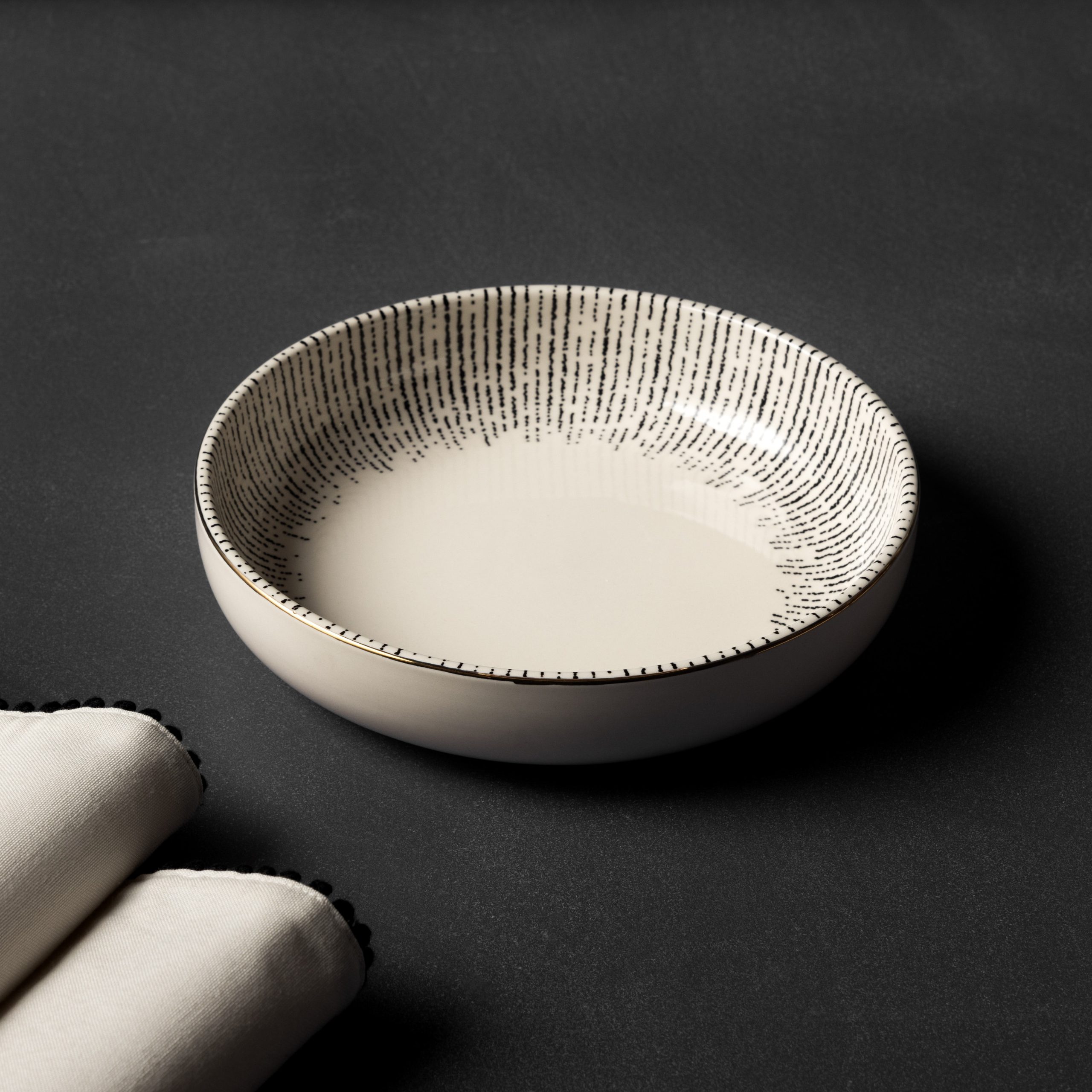 Riley Collection, 4 Pack Stoneware Low Bowls - Image 8